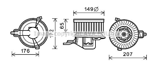 AVA QUALITY COOLING Elektromotors, Salona ventilācija CN7511